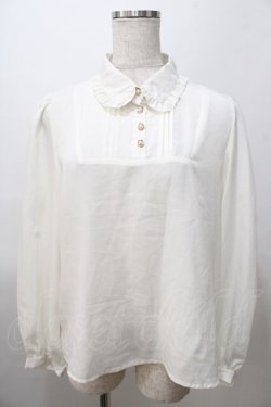 画像1: axes femme POETIQUE / フリルカラーブラウス M 生成り Y-25-08-11-020-AX-BL-SZ-ZY