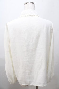 画像2: axes femme POETIQUE / フリルカラーブラウス M 生成り Y-25-08-11-020-AX-BL-SZ-ZY