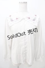 axes femme POETIQUE / フルーツ刺繍セーラーブラウス M ベージュ Y-25-08-11-022-AX-BL-SZ-ZY