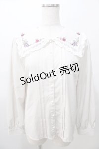 axes femme POETIQUE / フルーツ刺繍セーラーブラウス M ベージュ Y-25-08-11-022-AX-BL-SZ-ZY