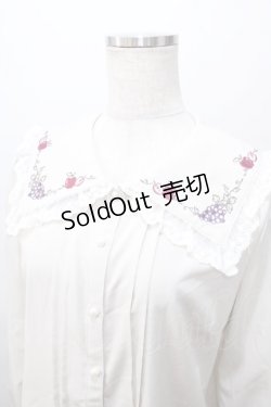 画像3: axes femme POETIQUE / フルーツ刺繍セーラーブラウス M ベージュ Y-25-08-11-022-AX-BL-SZ-ZY
