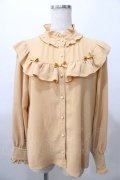 axes femme kawaii / プティリボンブラウス M イエロー Y-25-08-11-025-AX-BL-SZ-ZY