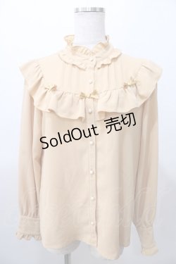 画像1: axes femme kawaii / プティリボンブラウス M イエロー Y-25-08-11-025-AX-BL-SZ-ZH