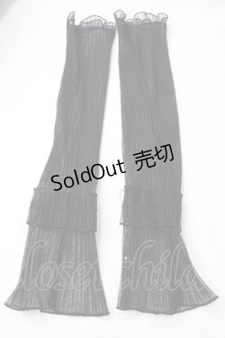 画像2: axes femme POETIQUE / 蝶々シースルーアームカバー  黒 Y-25-08-11-003-AX-ZA-HR-ZY
