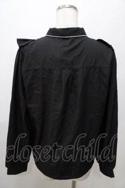 画像2: axes femme POETIQUE / バタフライ刺繍襟ブラウス M 黒 Y-25-08-11-028-AX-BL-SZ-ZY