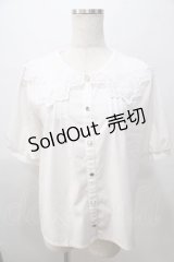axes femme / アソートボタンビッグ襟ブラウス F 生成り Y-25-08-11-030-AX-BL-SZ-ZY