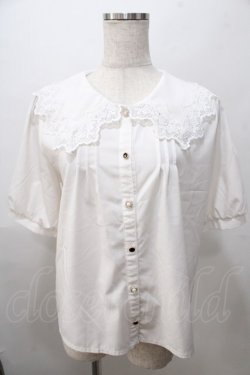 画像1: axes femme / アソートボタンビッグ襟ブラウス F 生成り Y-25-08-11-030-AX-BL-SZ-ZY