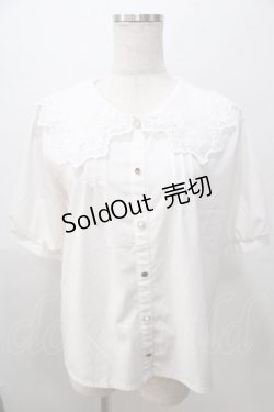 画像1: axes femme / アソートボタンビッグ襟ブラウス F 生成り Y-25-08-11-030-AX-BL-SZ-ZY