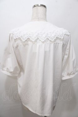 画像2: axes femme / アソートボタンビッグ襟ブラウス F 生成り Y-25-08-11-030-AX-BL-SZ-ZY