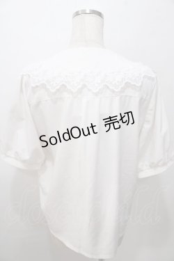 画像2: axes femme / アソートボタンビッグ襟ブラウス F 生成り Y-25-08-11-030-AX-BL-SZ-ZY