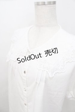 画像3: axes femme / アソートボタンビッグ襟ブラウス F 生成り Y-25-08-11-030-AX-BL-SZ-ZY