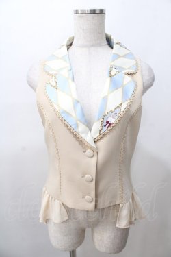 画像1: axes femme kawaii / ダイヤ柄ベスト M サックス Y-25-08-11-033-AX-TO-SZ-ZY