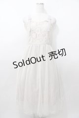 axes femme / バックリボンレースチュールキャミワンピース  グレー Y-25-08-11-035-AX-OP-SZ-ZY