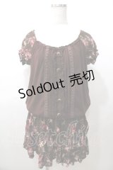 LIZ LISA / バラレースオフショルワンピース 0 ブラウン Y-25-08-13-038-LO-OP-SZ-ZY
