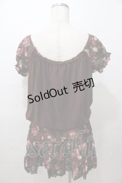 画像2: LIZ LISA / バラレースオフショルワンピース 0 ブラウン Y-25-08-13-038-LO-OP-SZ-ZY