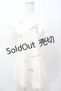 LIZ LISA / ベロアアップリケ裏毛ワワンピース 0 アイボリー Y-25-08-13-042-LO-OP-SZ-ZY