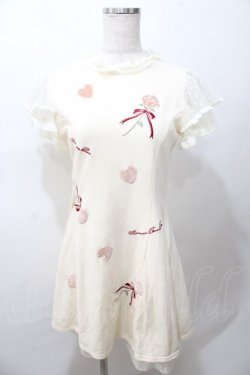 画像1: LIZ LISA / ベロアアップリケ裏毛ワワンピース 0 アイボリー Y-25-08-13-042-LO-OP-SZ-ZY
