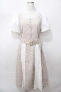 LIZ LISA / チェック×コットンレースワンピース 0 ブラウン Y-25-08-13-044-LO-OP-SZ-ZT026