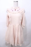 LIZ LISA / バラ刺繍肩あきワンピース 0 ピンクベージュ Y-25-08-13-048-LO-OP-SZ-ZY