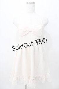 LIZ LISA / ドット柄シフォンリボンキャミワンピース 0 ベージュ Y-25-08-13-058-LO-OP-SZ-ZY