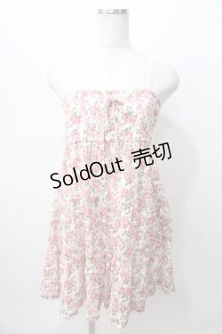 画像1: LIZ LISA / ローズ総柄レースキャミワンピ 0 白 Y-25-08-13-062-LO-OP-SZ-ZH