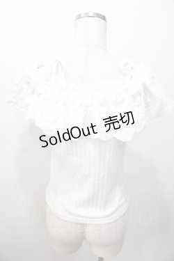 画像2: LIZ LISA / コットンレースフリルリブトップス 0 オフ白 Y-25-08-13-007-LO-TO-SZ-ZI
