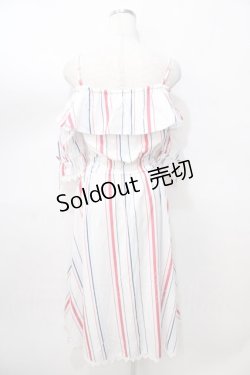 画像2: LIZ LISA / マルチストライプ肩あきワンピース 0 ホワイト Y-25-08-13-067-LO-OP-SZ-ZI
