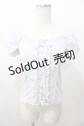 LIZ LISA / オフショル編み上げトップス 0 サックス Y-25-08-13-008-LO-TO-SZ-ZY