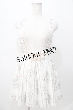 画像1: LIZ LISA / 縦花ジャンパースカート 0 オフ白 Y-25-08-13-071-LO-OP-SZ-ZI