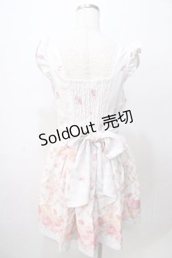 画像2: LIZ LISA / クロス花柄ジャンスカ 0 ブルー Y-25-08-13-072-LO-OP-SZ-ZI