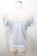 画像2: LIZ LISA / オフショル編み上げトップス 0 サックス Y-25-08-13-008-LO-TO-SZ-ZY (2)