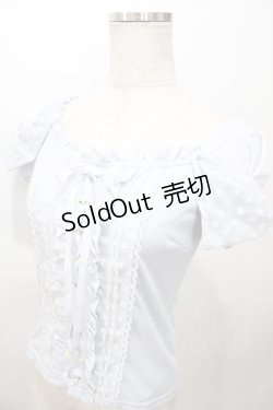 画像3: LIZ LISA / オフショル編み上げトップス 0 サックス Y-25-08-13-008-LO-TO-SZ-ZY
