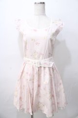 LIZ LISA / パイピングフラワー柄ワンピース 0 ピンク Y-25-08-13-080-LO-OP-SZ-ZY