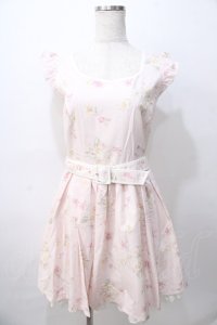 LIZ LISA / パイピングフラワー柄ワンピース 0 ピンク Y-25-08-13-080-LO-OP-SZ-ZY
