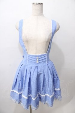画像1: LIZ LISA / 裾リボン刺繍ジャンスカ 0 ブルー Y-25-08-13-086-LO-OP-SZ-ZY