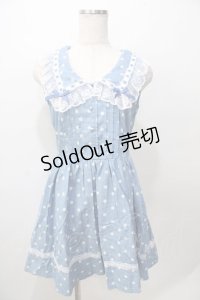 LIZ LISA / ドットビッグ衿ジャンスカ 0 ブルー Y-25-08-13-087-LO-OP-SZ-ZY