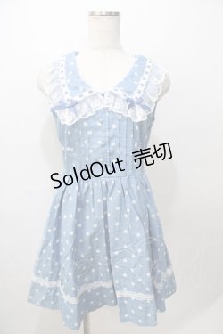 画像1: LIZ LISA / ドットビッグ衿ジャンスカ 0 ブルー Y-25-08-13-087-LO-OP-SZ-ZY