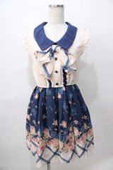 LIZ LISA / 眠り姫花柄ワンピース 0 紺 Y-25-08-13-088-LO-OP-SZ-ZY