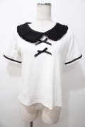 LIZ LISA / バイカラーリボントップス 0 オフ白 Y-25-08-13-012-LO-TO-SZ-ZY