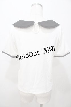 画像2: LIZ LISA / バイカラーリボントップス 0 オフ白 Y-25-08-13-012-LO-TO-SZ-ZI