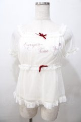 LIZ LISA / ドットチュール重ねトップス 0 オフ白 Y-25-08-13-013-LO-TO-SZ-ZY