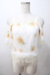 LIZ LISA / ひまわりブラウジングトップス 0 ホワイト Y-25-08-13-002-LO-TO-SZ-ZY