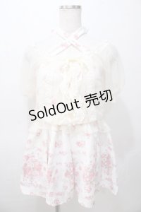 LIZ LISA / チュールレイヤードバラ柄ミニワンピ 0 オフ白 Y-25-08-13-015-LO-OP-SZ-ZY