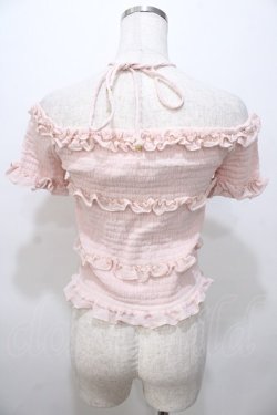 画像2: LIZ LISA / シャーリングオフショルトップス 0 ピンク Y-25-08-13-016-LO-TO-SZ-ZY