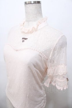画像3: LIZ LISA / ドットメッシュトップス 0 ピンク Y-25-08-13-017-LO-TO-SZ-ZY