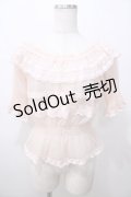 LIZ LISA / リボンレースチュールブラウス 0 ピンク Y-25-08-13-018-LO-TO-SZ-ZY