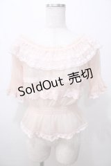 LIZ LISA / リボンレースチュールブラウス 0 ピンク Y-25-08-13-018-LO-TO-SZ-ZY