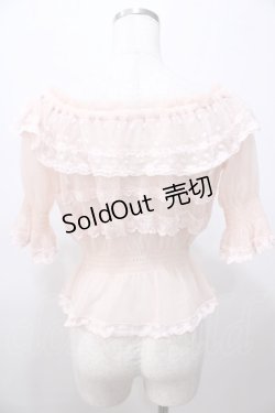 画像2: LIZ LISA / リボンレースチュールブラウス 0 ピンク Y-25-08-13-018-LO-TO-SZ-ZY
