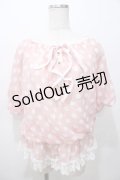LIZ LISA / ドット柄オフショルトップス 0 ピンク Y-25-08-13-020-LO-TO-SZ-ZY