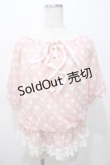 LIZ LISA / ドット柄オフショルトップス 0 ピンク Y-25-08-13-020-LO-TO-SZ-ZY